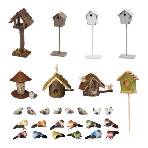 Miniatur vogelhaus rustikal - miniatur,