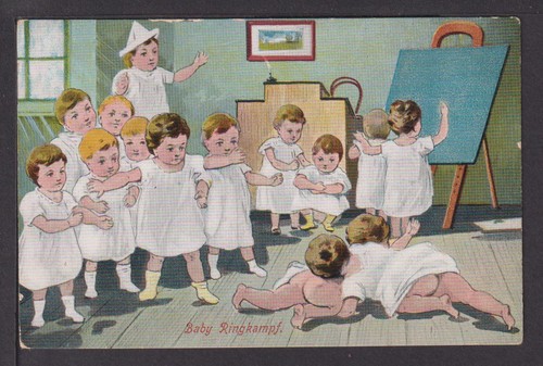 Ansichtskarte kinder künstler - ansichtskarte,