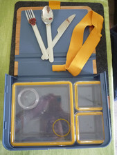 Vesperbox mit Besteck, Kunstoff Holz Metall, Einsätze/Dosen, Neu von Tchibo