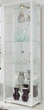 Glasvitrine Sammlervitrine Vitrine Glas Ausstellungsvitrine Spiegel LED-Spot