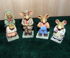 Mäusefamilie Figuren  aus Polyresin Kunststein