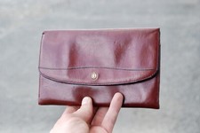 GOLDPFEIL Geldbörse Leder Bügelbörse Portemonnaie Vintage bordeauxrot Geldbeutel