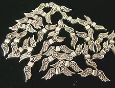 30 Engelsflügel Flügel Schutzengel Metallperlen Farbe antiksilber basteln #S449