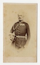 CDV Foto Offizier General, August von Eberstein, EK 2 1813, Berlin 1864