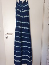 MANGO casual Maxikleid Strandkleid, Gr. S-M-L, blau-batik