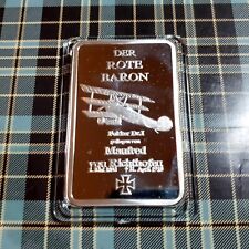 Medaille Münze Barren "Der Rote Baron, Fokker Dr. I" Flugzeug Flieger Richthofen