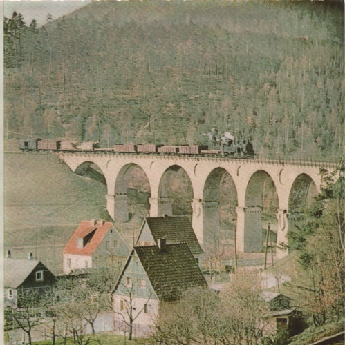 Foto druck eisenbahn viadukt - eisenbahn:,