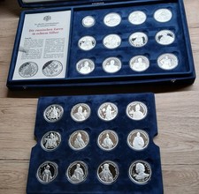 Kollektion Die Russischen Zaren - 24 Medaillen, 999er-Silber, PP, äußerst selten