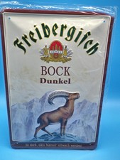 Freiberger Bier Blechschild  Freibergisch Bock Dunkel ca. 20x30 cm ku105