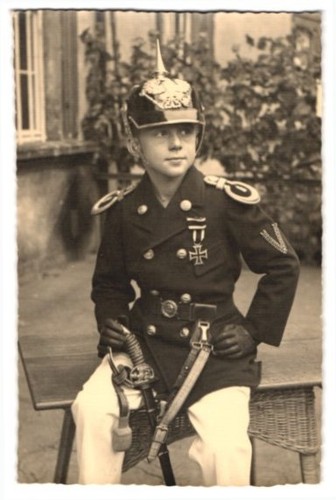 Fotografie knabe als soldat - knabe,
