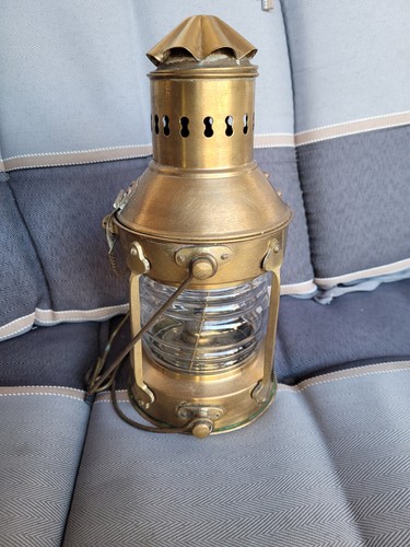 Messing-Petroleum-Lampe,Anker-