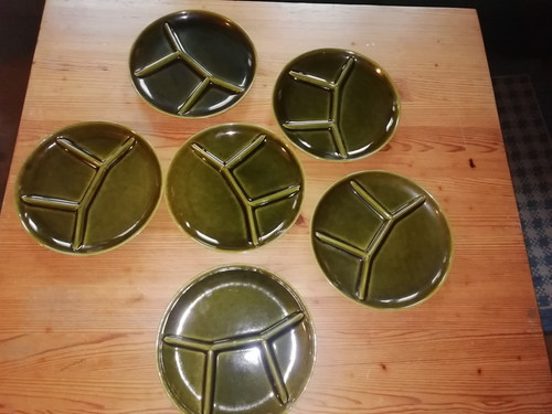 Fondueteller keramik 6er set - 6er,