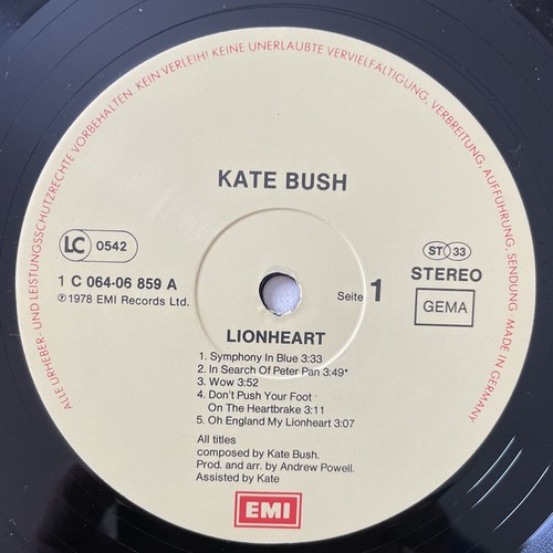 Kate bush lionheart rock - bush,