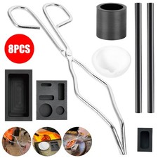 8x Graphit Schmelztiegel Set