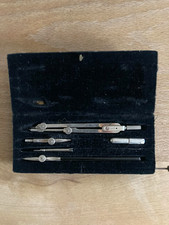 alter Schul-Zirkel und Zubehör im Original Etui 50er Jahre