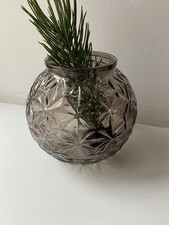 Glas Deko Windlicht Vase Struktur Impressionen Skandi Shabby Deko 