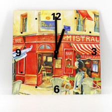 Wanduhr Motiv Bistro