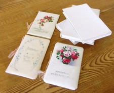 3 Taufbriefe Patenbrief im Karton - Rosen-Aufdruck, 1911 Lauba, 1919 Dittelsdorf