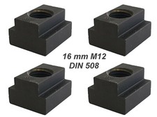 Nutensteine 4 Set 16 mm M12 Nutensteine DIN 508 Festigkeitsklasse 10,9