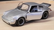 PORSCHE 911 TURBO   ,  MODELLAUTO VON WELLY , TOP ARTIKEL , SILBER ,  1 : 38