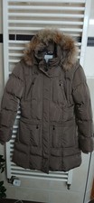 Daunen Jacke/ Mantel in braun, knielang, figurbetont, Gr.S, Neu ohne Etikett 