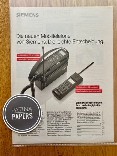 1990 siemens mobiltelefon - 1990,