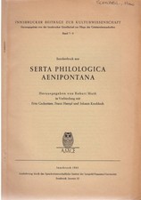 Beobachtungen zur Poesie des Hesiod. [Aus: Serta Philologica Aenipontana, Innsbr