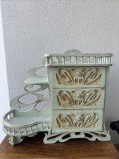 Antik Klein Möbel Wand Oder Zum Aufstellen Bis 3 Schubladen ( für Puppe Deco