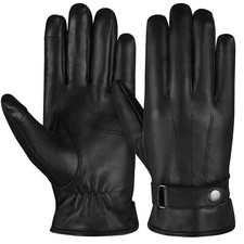 Echte Lederhandschuhe Fleece Gefüttert weich/bequem Herren Winter handschuhe, MB