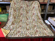 Alte Brokat-Tischdecke, Gobelinstickerei mit Satin(Seide?) Hinterfüttert