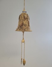 Glocke Keramik Windspiel Handarbeit Dekoration Terrasse Garten Beige #255786