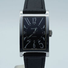 EBERHARD & CO QUADRANGOLO AUTOMATIK HERREN UHR 28MM STAHL SCHÖN