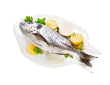 Fischplatte  aus Glas