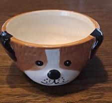 Müslischale mit Hundegesicht Motiv Keramik