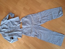 Da-Leinen-Hosenanzug. grau Nadelstreif  Gr. 40,Hemd Dreiviertelhose, Gerry Weber