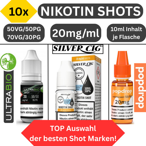 Nikotin shots 20mg 10x 10ml - 20mg,