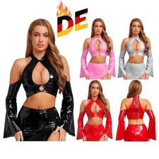 DE Damen Glänzend Punk Crop