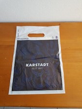 alte Plastiktüte Karstadt blaues Motiv 22 cm x 32,5 cm  Tüte Tasche Bag Sammler