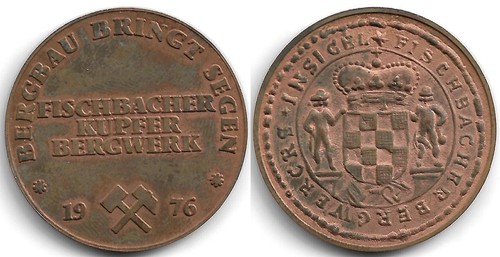 Medaille fischbacher kupfer - medaille,