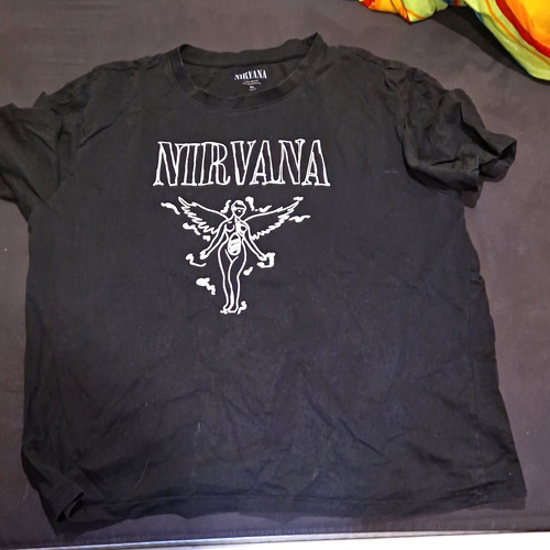 Nirvana shirt schwarz weiß - t-shirt, schwarz/weiß