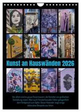 Kunst an Hauswänden (Wandkalender 2026 DIN A4 hoch), CALVENDO Monatskalender