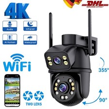 8MP HD FUNK WLAN WIFI IP NETZWERK CAMERA Outdoor AUßEN ÜBERWACHUNGSKAMERA 4K DHL