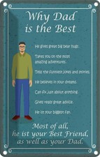 Blechschild 30x20 cm why Dad