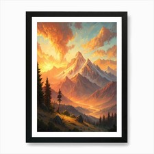 Sonnenuntergang in den Bergen