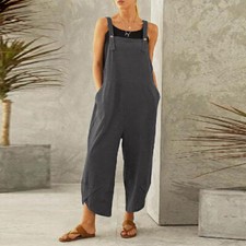 Latzhose Ärmellos Jumpsuit