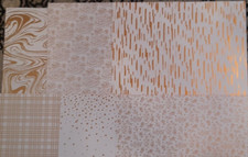 Stampin Up 6 Blätter Besonderes Designerpapier Goldige Muster 15 x 30,5cm