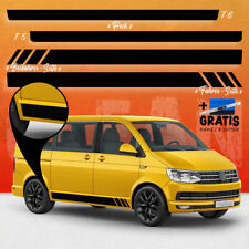 Bus Seiten-Streifen Aufkleber-Set, komp. mit VW T5 T6 - Clean R Langer Radstand