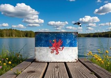 Preußen Provinz Pommern Vorpommern Wappen Schild Metallschild Alu