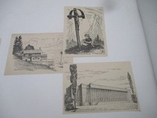 3x Postkarte Berghof Haus