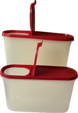 Tupperware 2 Super Eidgenossen Größe 3 + 5 Trockenvorrat Müsli Cornflakes Rot